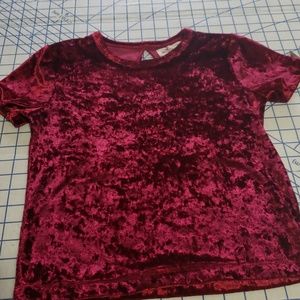 Hollister crushed velvet s/s shirt